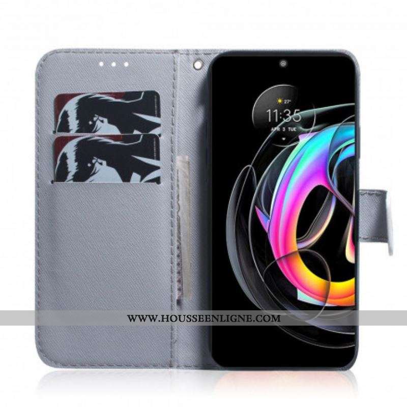 Housse Motorola Edge 20 Lite Branche d'Arbre Fleuri