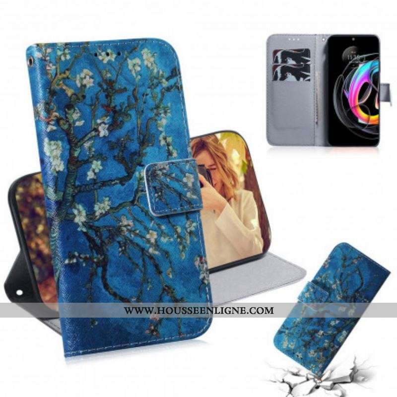 Housse Motorola Edge 20 Lite Branche d'Arbre Fleuri