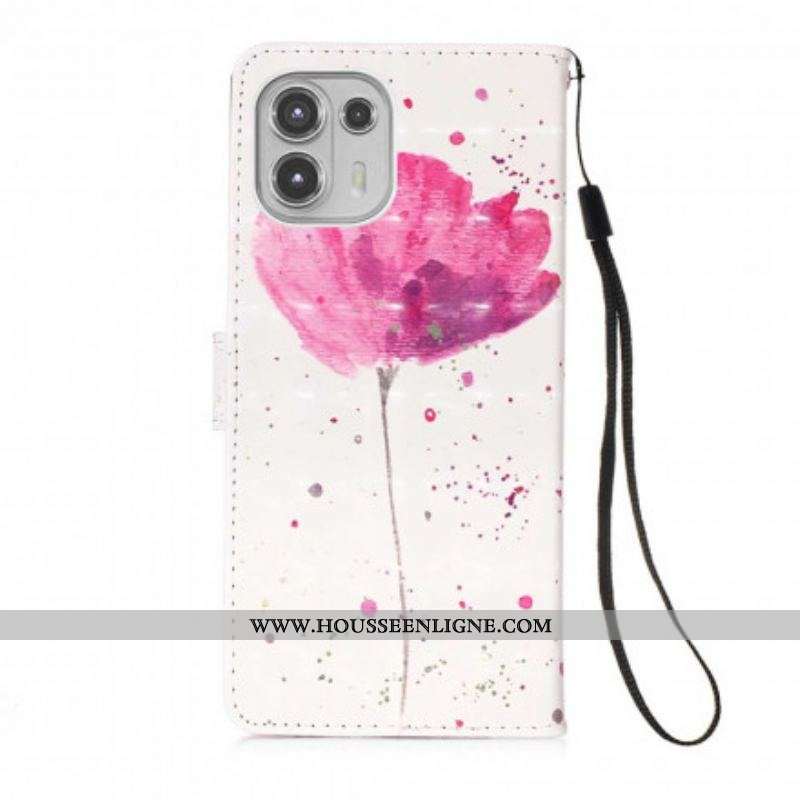 Housse Motorola Edge 20 Lite Coquelicot Aquarelle