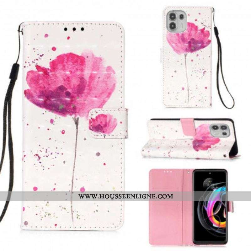 Housse Motorola Edge 20 Lite Coquelicot Aquarelle
