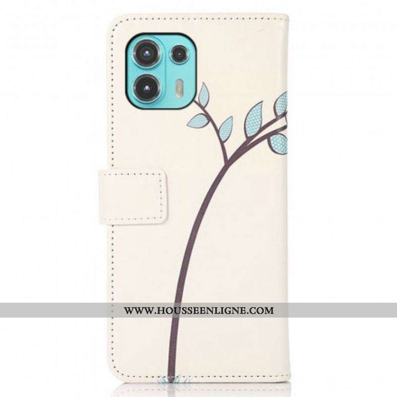 Housse Motorola Edge 20 Lite Couple De Hiboux Sur l'Arbre