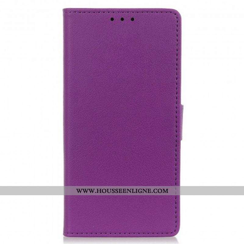 Housse Motorola Edge 20 Lite Effet Cuir Classique