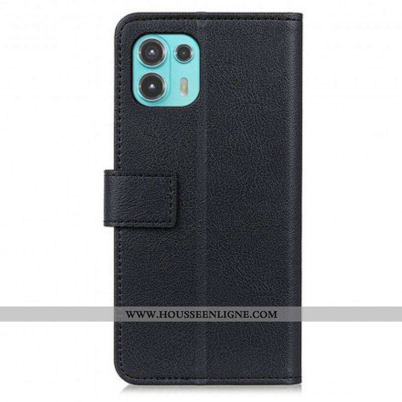 Housse Motorola Edge 20 Lite Effet Cuir Classique