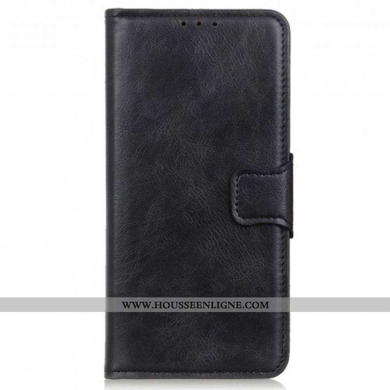 Housse Motorola Edge 20 Lite Effet Cuir Fermoir Réversible
