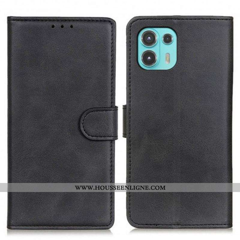 Housse Motorola Edge 20 Lite Effet Cuir Mat