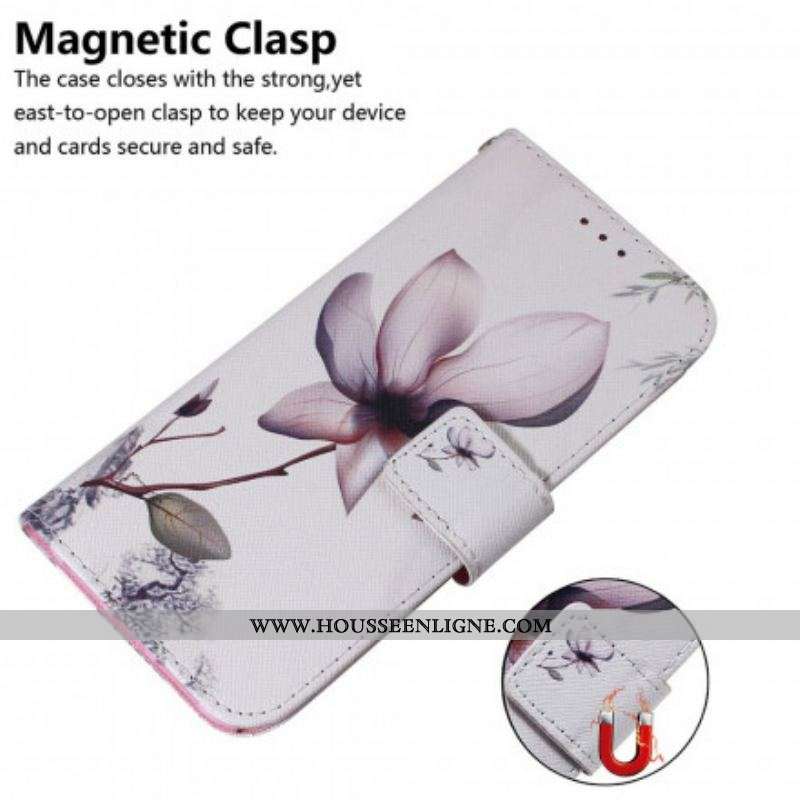 Housse Motorola Edge 20 Lite Fleur Vieux Rose