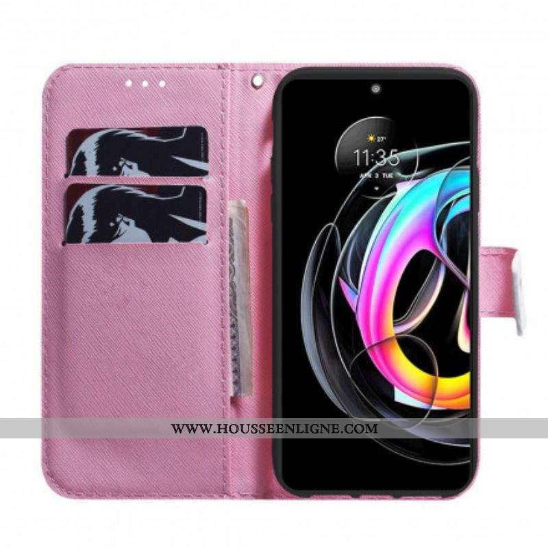 Housse Motorola Edge 20 Lite Fleur Vieux Rose