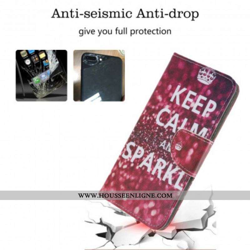Housse Motorola Edge 20 Lite Keep Calm and Sparkle