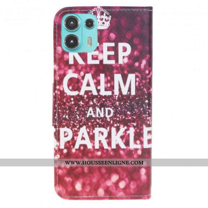 Housse Motorola Edge 20 Lite Keep Calm and Sparkle
