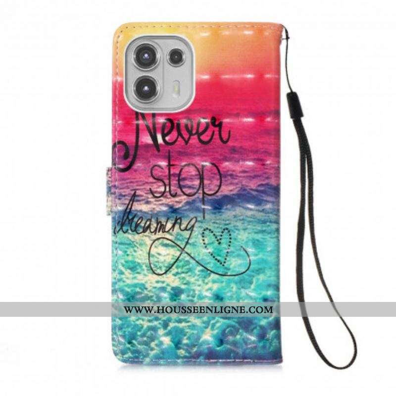 Housse Motorola Edge 20 Lite Never Stop Dreaming