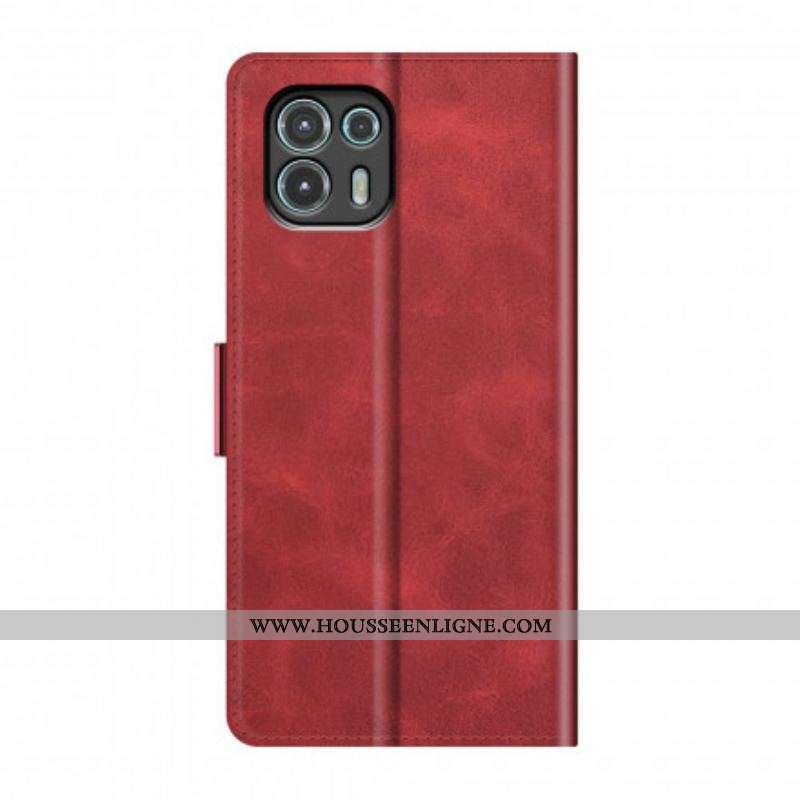 Housse Motorola Edge 20 Lite Rabat Double Classique