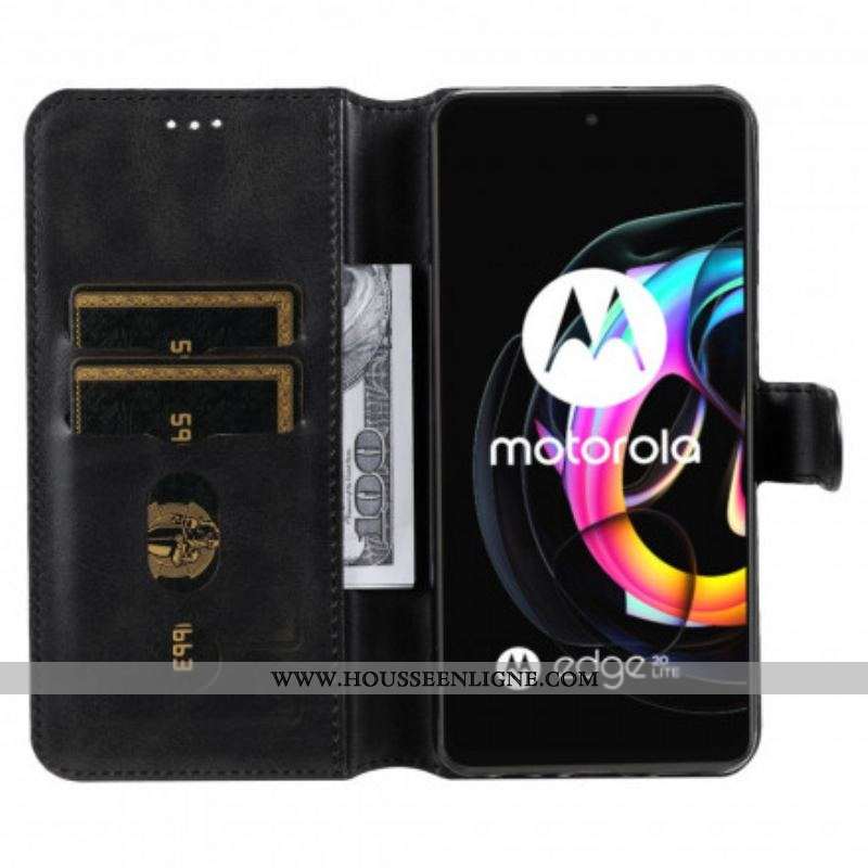 Housse Motorola Edge 20 Lite Simili Cuir New Colors