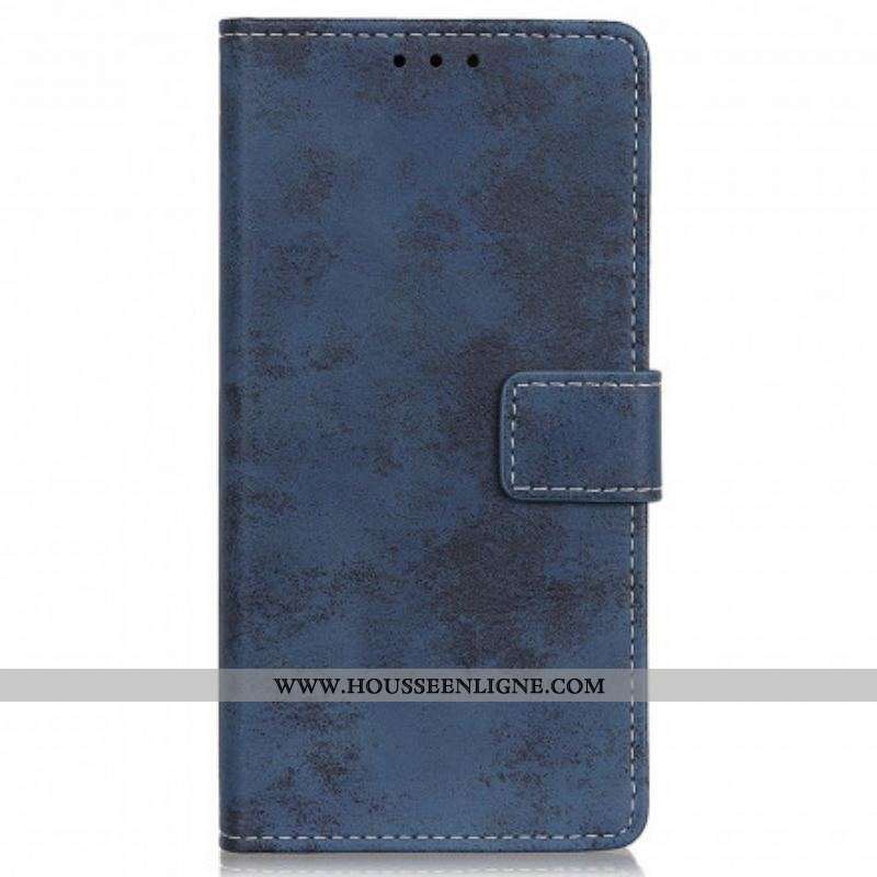 Housse Motorola Edge 20 Lite Simili Cuir Vintage