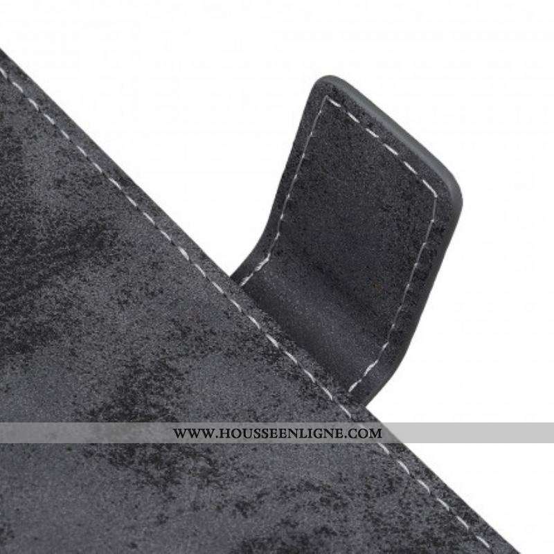 Housse Motorola Edge 20 Lite Simili Cuir Vintage
