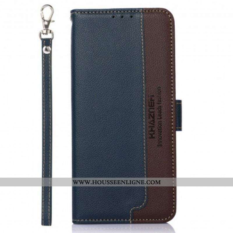 Housse Motorola Edge 20 Lite Style Litchi RFID KHAZNEH