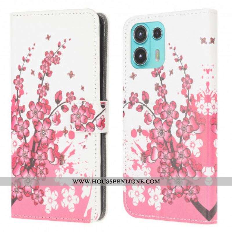 Housse Motorola Edge 20 Lite Tropical Flowers