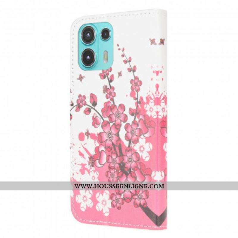 Housse Motorola Edge 20 Lite Tropical Flowers