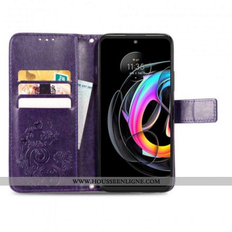 Housse Motorola Edge 20 Lite Trèfle Quatre Feuilles