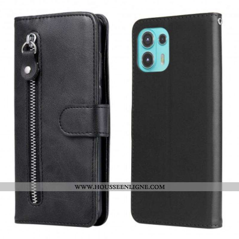 Housse Motorola Edge 20 Lite Vintage Porte-Monnaie