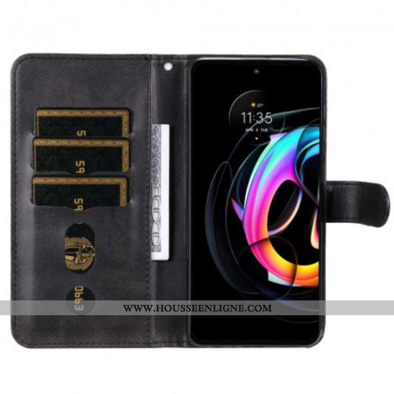 Housse Motorola Edge 20 Lite Vintage Porte-Monnaie