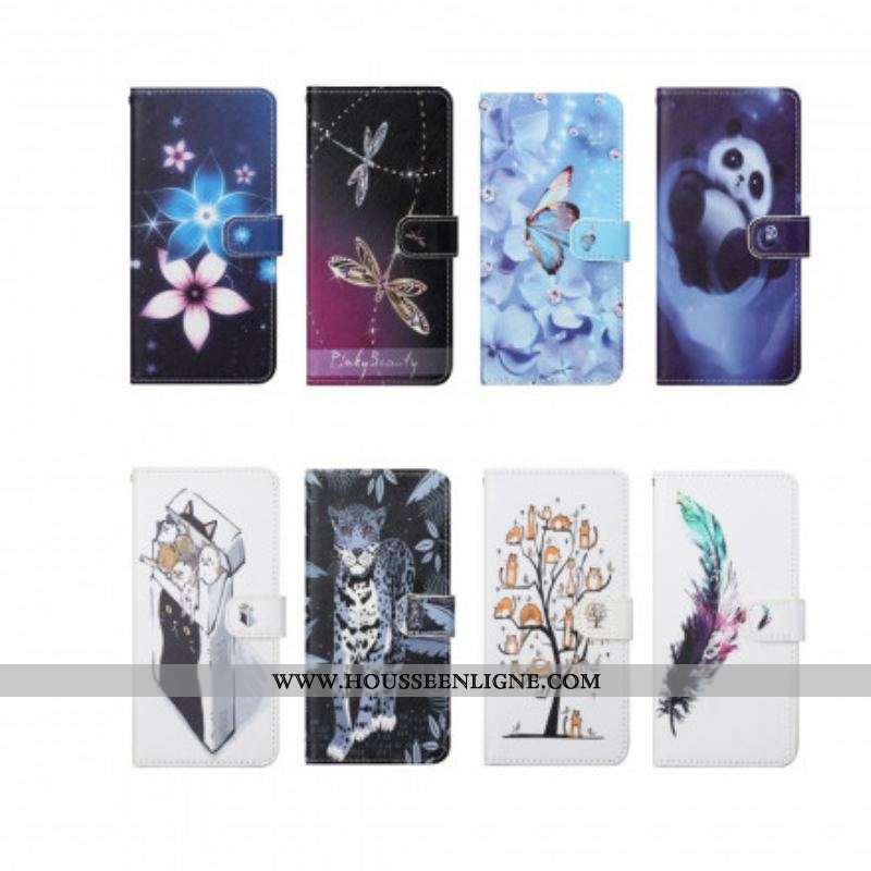 Housse Motorola Edge 20 Papillons Diamants à Lanière