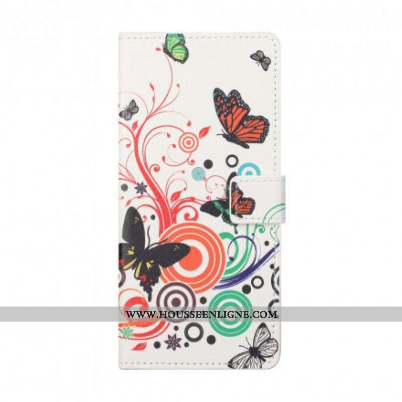 Housse Motorola Edge 20 Papillons et Fleurs