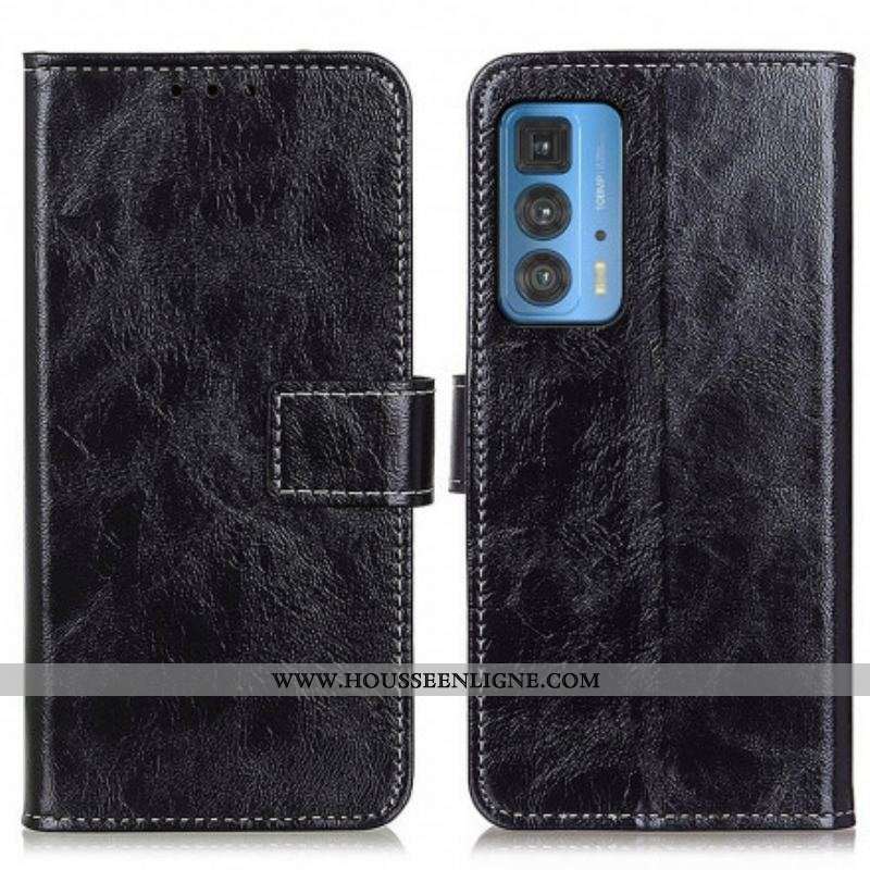 Housse Motorola Edge 20 Pro Brillante et Coutures Apparentes