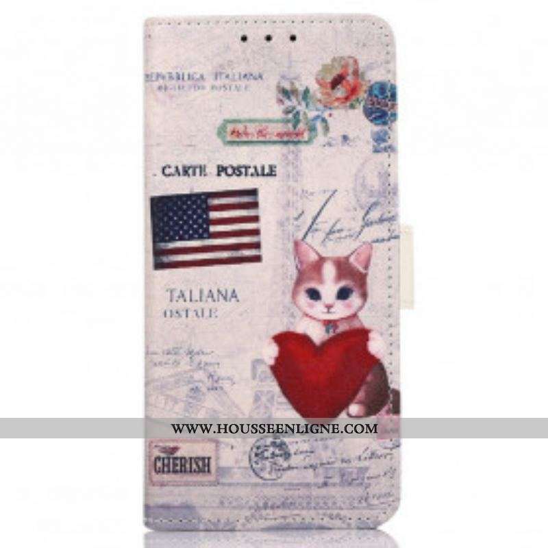 Housse Motorola Edge 20 Pro Chat Voyageur