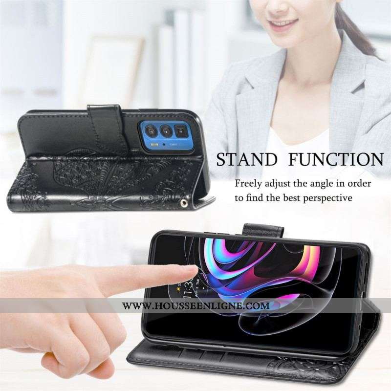 Housse Motorola Edge 20 Pro Demi Papillons