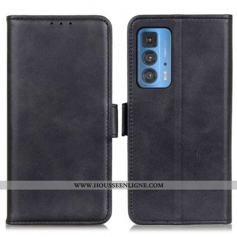 Housse Motorola Edge 20 Pro Double Fermoir