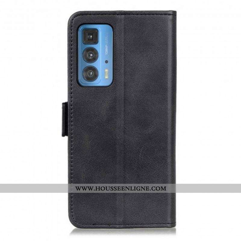 Housse Motorola Edge 20 Pro Double Fermoir