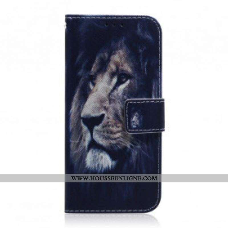 Housse Motorola Edge 20 Pro Dreaming Lion