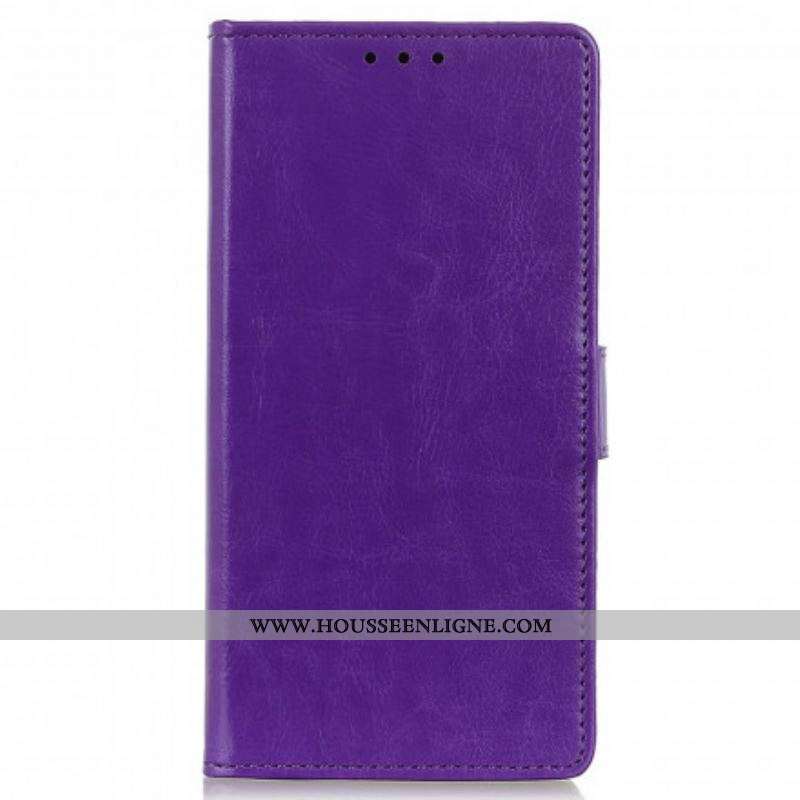 Housse Motorola Edge 20 Pro Effet Cuir Brillant Simple