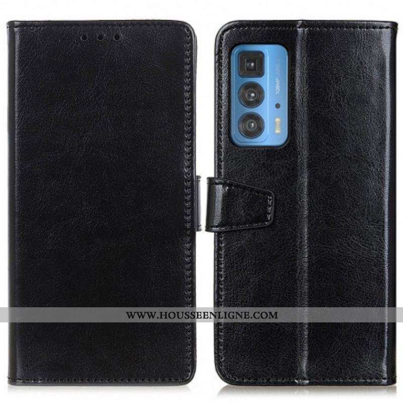 Housse Motorola Edge 20 Pro Effet Cuir Brillant Simple