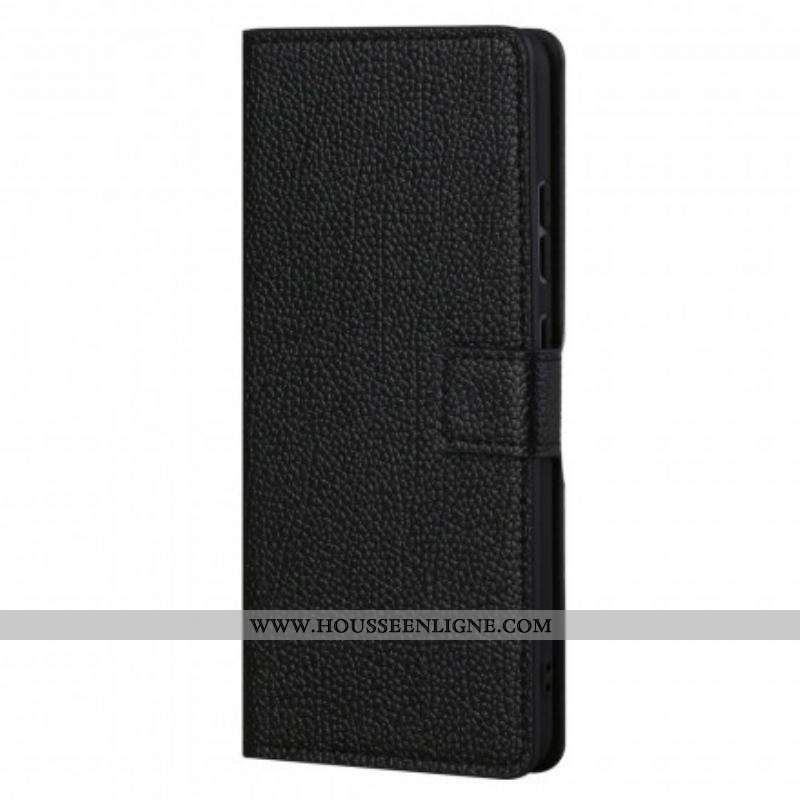 Housse Motorola Edge 20 Pro Effet Cuir Grain Litchi