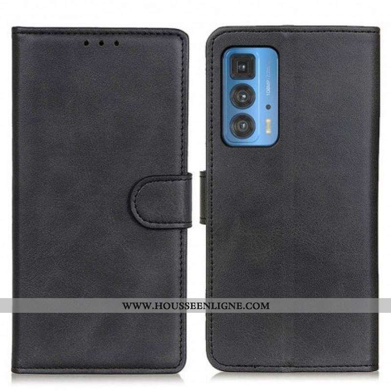 Housse Motorola Edge 20 Pro Effet Cuir Mat