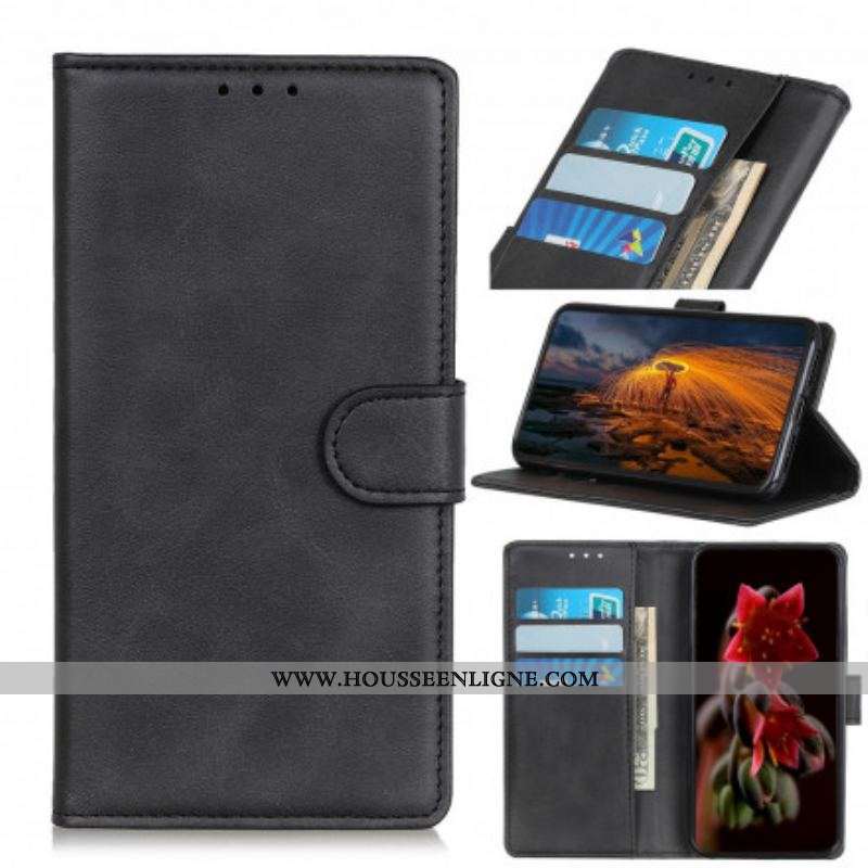 Housse Motorola Edge 20 Pro Effet Cuir Mat