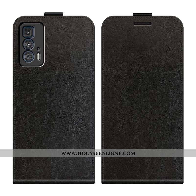 Housse Motorola Edge 20 Pro Effet Cuir Rabat Vertical