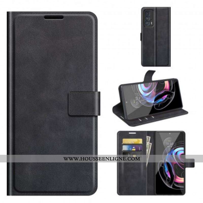 Housse Motorola Edge 20 Pro Effet Cuir Slim Extrême