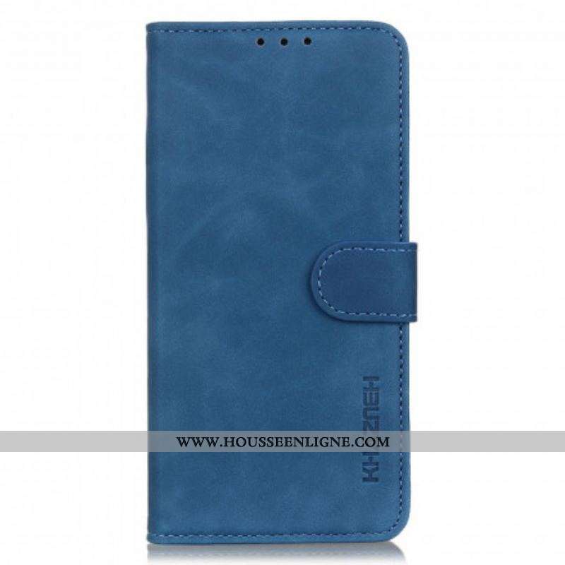 Housse Motorola Edge 20 Pro Effet Cuir Vintage KHAZNEH