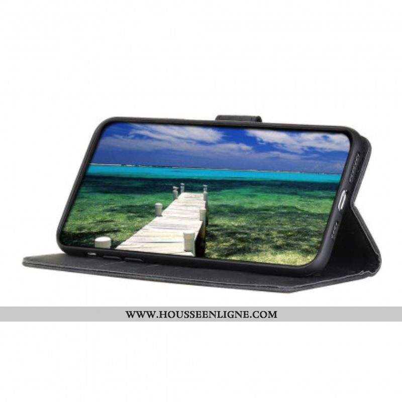 Housse Motorola Edge 20 Pro Effet Cuir Vintage KHAZNEH