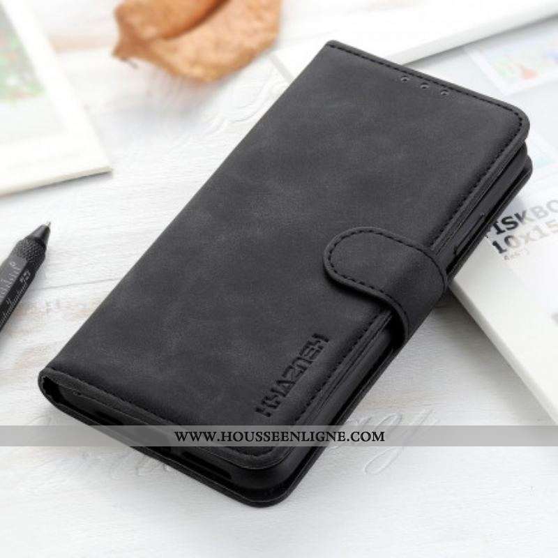 Housse Motorola Edge 20 Pro Effet Cuir Vintage KHAZNEH