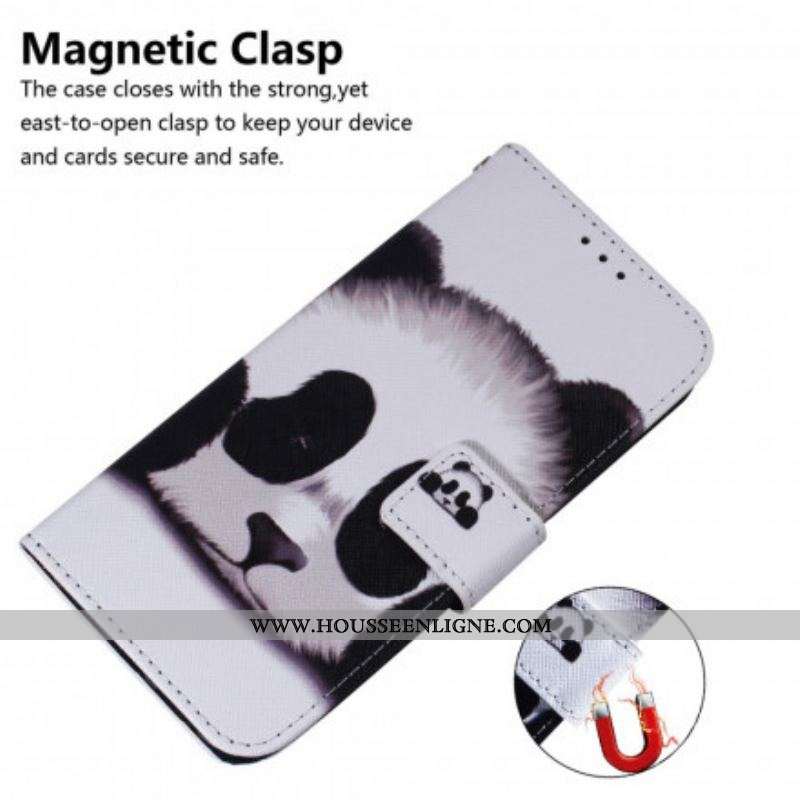 Housse Motorola Edge 20 Pro Face de Panda