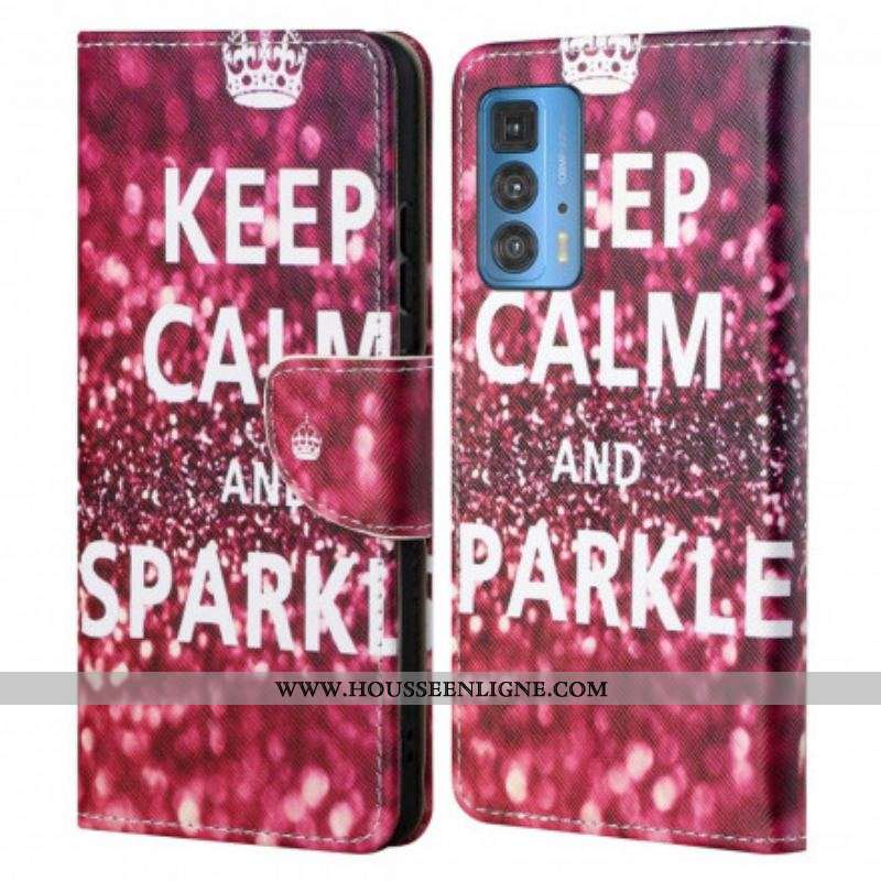 Housse Motorola Edge 20 Pro Keep Calm and Sparkle
