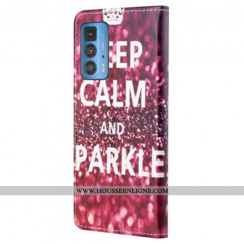Housse Motorola Edge 20 Pro Keep Calm and Sparkle