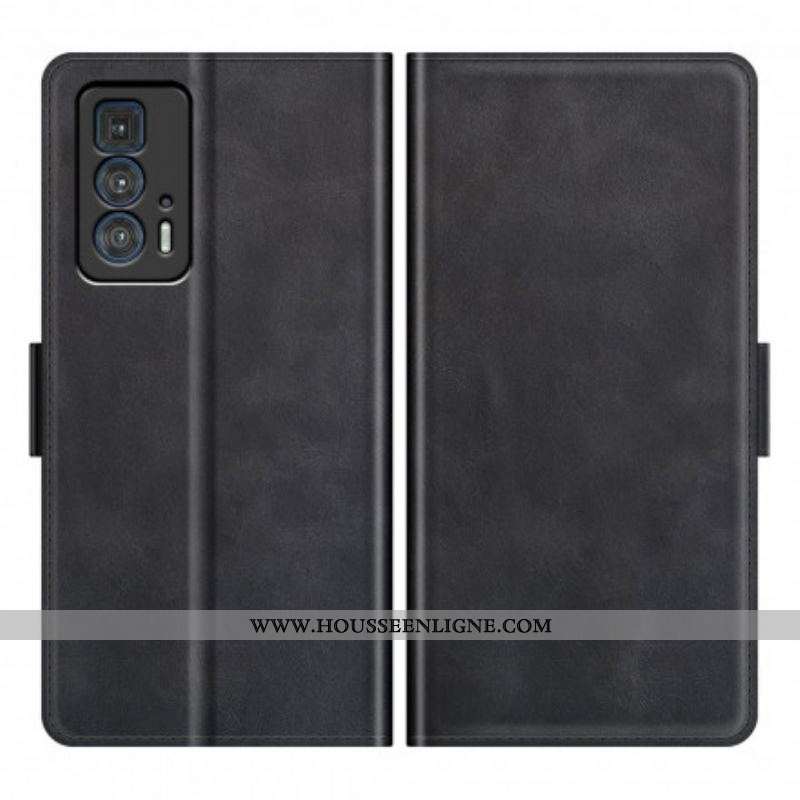 Housse Motorola Edge 20 Pro Rabat Double Classique