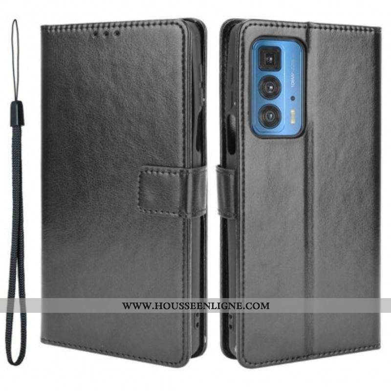 Housse Motorola Edge 20 Pro Simili Cuir Flashy