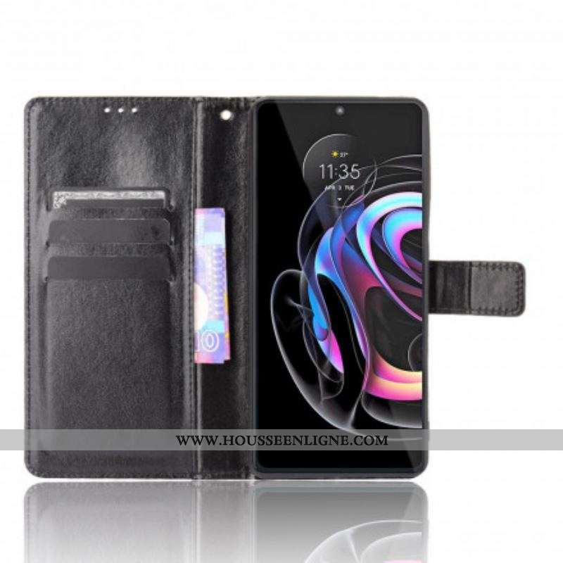 Housse Motorola Edge 20 Pro Simili Cuir Flashy