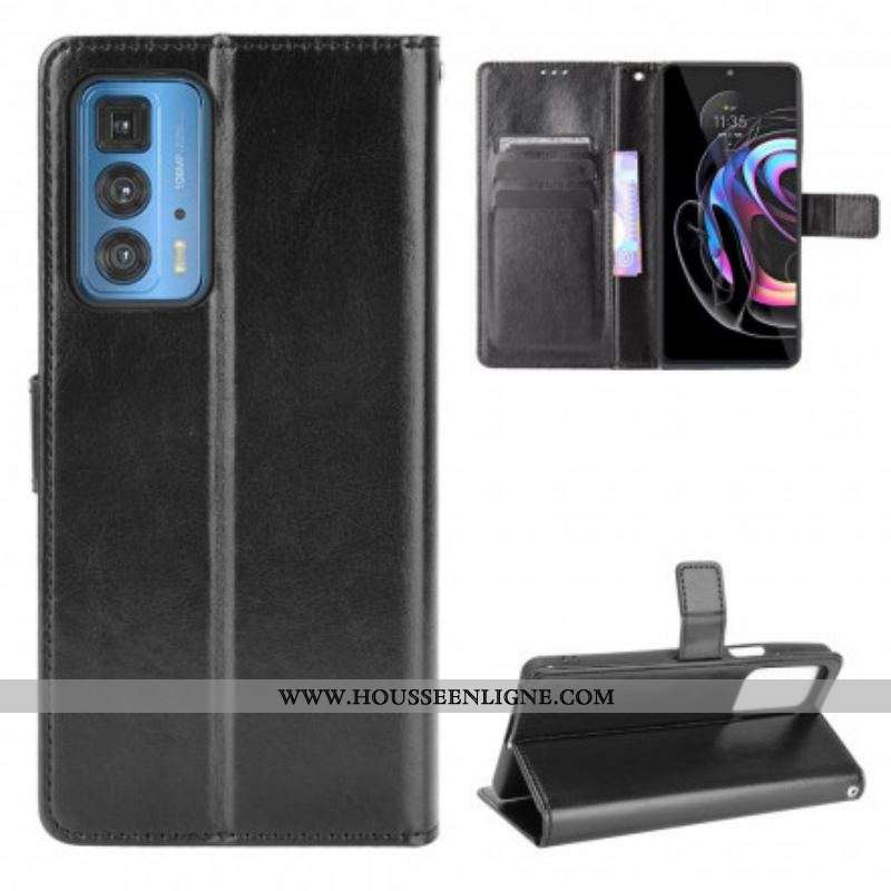 Housse Motorola Edge 20 Pro Simili Cuir Flashy