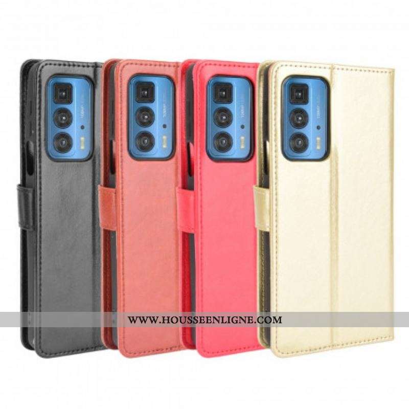 Housse Motorola Edge 20 Pro Simili Cuir Flashy